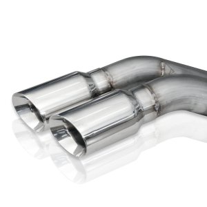Ford F-250 Performance Exhaust - Rear - Stainless Works - Cat Back, Lightning Exit, Dual Exit, X-Pipe, S-Tube Mufflers - Polished - `17-`20 Ford F-250 Performance Exhaust - Rear - Stainless Works - Cat Back, Lightning Exit, Dual Exit, X-Pipe, S-Tube Mufflers - Polished - `17-`20
